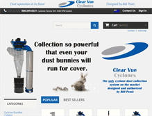 Tablet Screenshot of clearvuecyclones.com